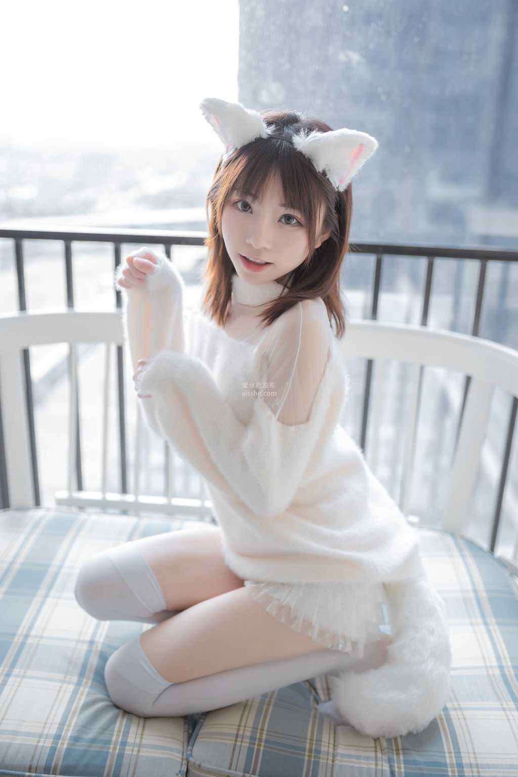 网紅Coser@Kitaro_绮太郞 白喵女友-美图