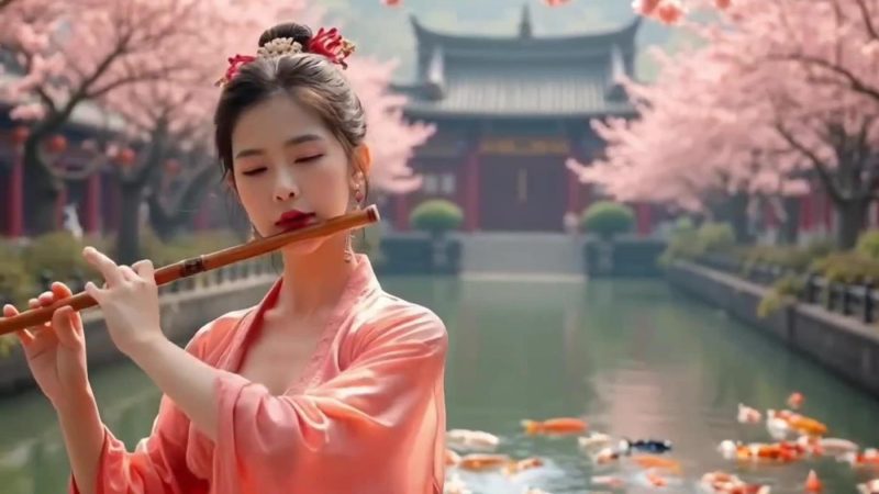 AI Video 008 Relaxing Chinese Guzheng Music – Soothing Sounds for Stress Relief _ Focus[1V/31.3MB]-美图