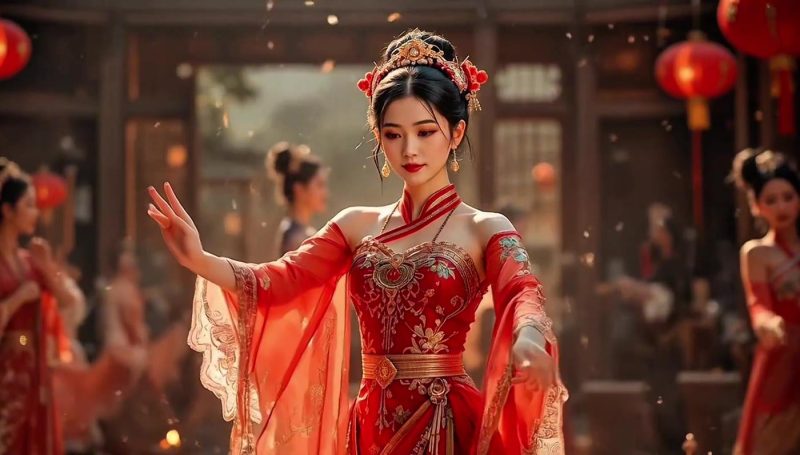 AI Video 023 Beautiful Relaxing Traditional Music _ Dancing _Stress Relief _Relaxation[1V/362MB]-美图