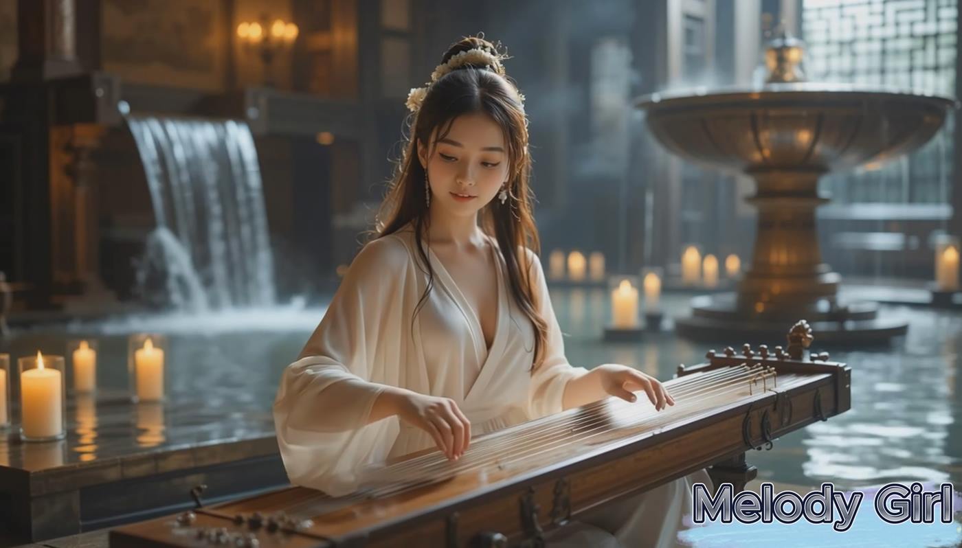 图片[1]-AI Video 038 Graceful Maidens in Imperial Palace 💖 Traditional Chinese Guzheng Music[4K1V5.09GB]-美图
