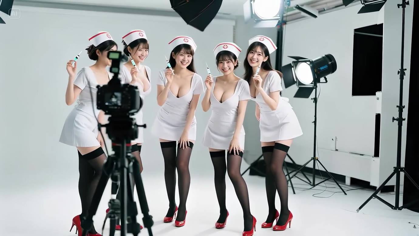 图片[4]-AI Video 052 Flight Attendant, Intern, Teacher _ Nurse_ April Photoshoot Collection[1V/270MB]-美图