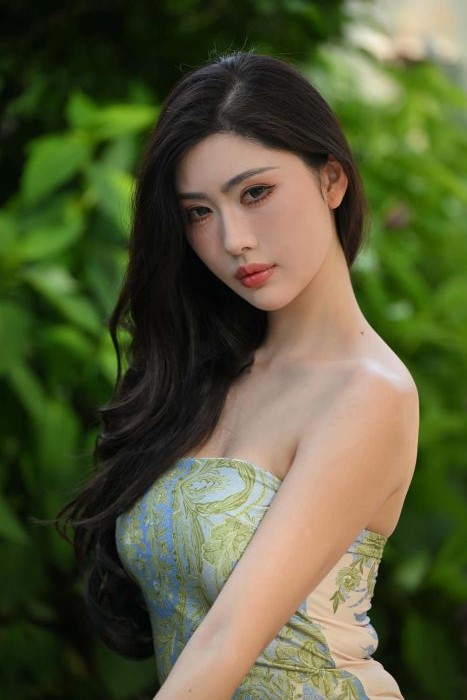 P4299 甜美绿色抹胸裙 【85P】